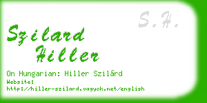 szilard hiller business card